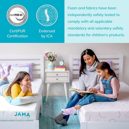 MLILY Memory Foam Kids Pillows Adjustable Cooling Bed Pillow Neck Pillows for Sleeping Sandwich Pillow CertiPUR-US, Suitable for Kids Boy Girl - Perfect for Bed Set, Travel