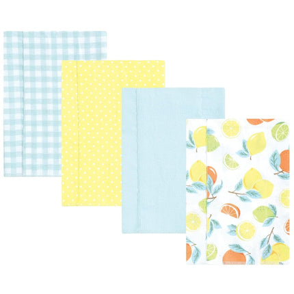 Hudson Baby Bavoirs en flanelle de coton pour bébé, unisexe, Citrus Mint, taille unique