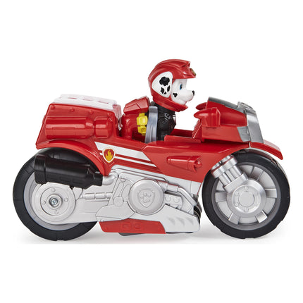 La Patrulla Canina Moto Pups Motocicletas | Motor de Retrofricción y Personajes, Figura: Marshall