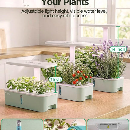 LetPot LPH-Air Hydroponics Growing System Kits, APP & WiFi Controlled Smart Indoor Garden with 24W Grow Light Full Spectrum, 10 Pods Planter Indoor Gardening for Gifts, Kitchen, Vegetable