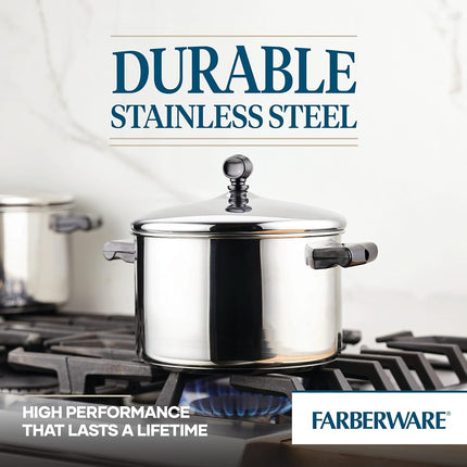 Farberware Classic Stainless Steel 4-Quart Covered Saucepot