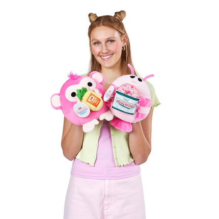 Snackles Series 2 Wave 2, Snack Swap, Shrimp, 20 cm by ZURU Cuddly Squishy Comfort Plush with License Snack Brand Accessory (Shrimp, Krispy Kreme)