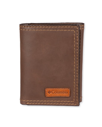 Columbia Men's RFID Trifold Wallet, Xcap Brown, On