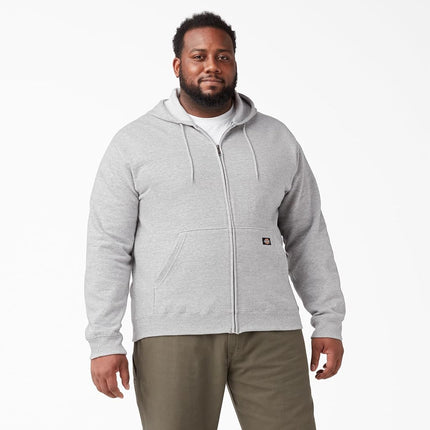 Dickies Men's Midweight Fleece Zip Hoodie Skateboarding, Heathered Gray, XXL Tall
