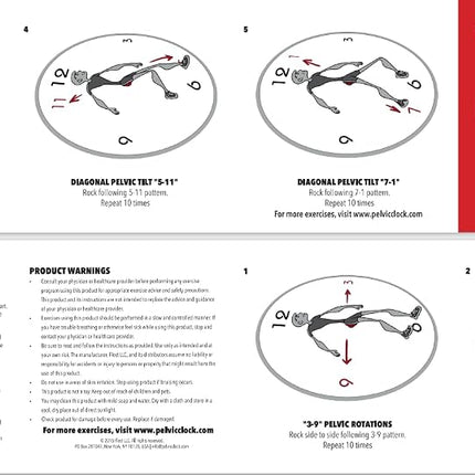 Pelvic Clock® Exercise Device for Hip & Lower Back Pain Relief