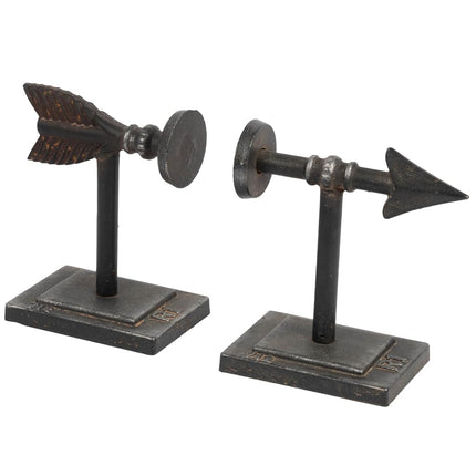 Creative Co-Op Bronze Arrow Shaped Cast Iron Booke