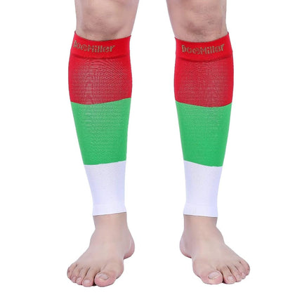 Manchons de compression Doc Miller pour hommes et femmes, chaussettes de compression sans pied pour coureurs, 15-20mmHg gradué, attelles tibiales, varices, soulagement de la douleur et de l'enflure (1 paire)