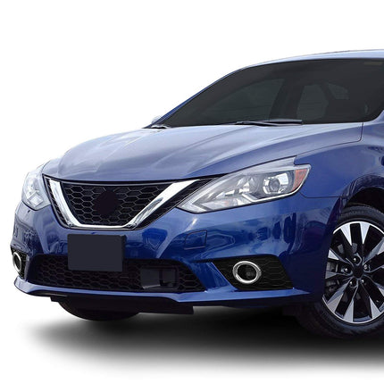 DNA Motoring FL-ZTL-324-SM Chrome Housing Smoked Lens Fog Lights Replacement For 16-19 Sentra