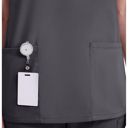 Dickies Women's Signature Top Neck 86706 medical scrubs shirts, Pewter, XS UK