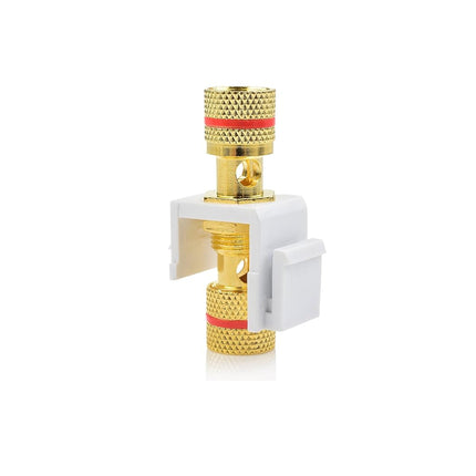 Cable Matters (5-Pack) Banana Jack Binding Post Keystone Jack Inserts in White