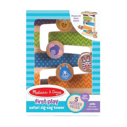 Melissa & Doug Safari Zig-Zag Tower Early Development Toy