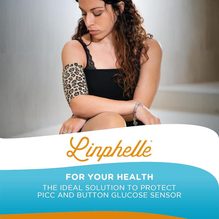 Linphelle Coverpicc - Upper Arm Cover for Picc Line, Soft Microfiber Arm Sleeve, Ideal for Picc Line, Glucose Sensor, Compass, XL