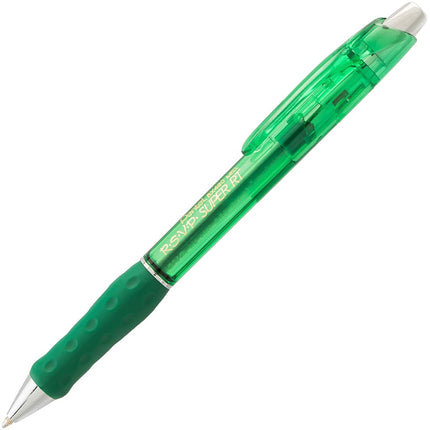 Bolígrafo Pentel RSVP Super RT, punto mediano (1.0 mm), tinta verde, caja de 12, (BX480-D)