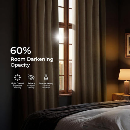 HPD Half Price Drapes Heritage Plush Velvet Curtains 108 Inches Long Room Darkening Curtains for Bedroom & Living Room 50W x 108L, (1 Panel), Museum Taupe