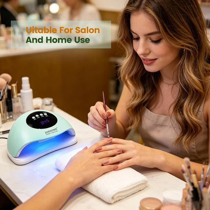 JODSONE Fast Curing U V LED Nail Dryer with 4 Timers Auto Sensor Nail Lamp Green