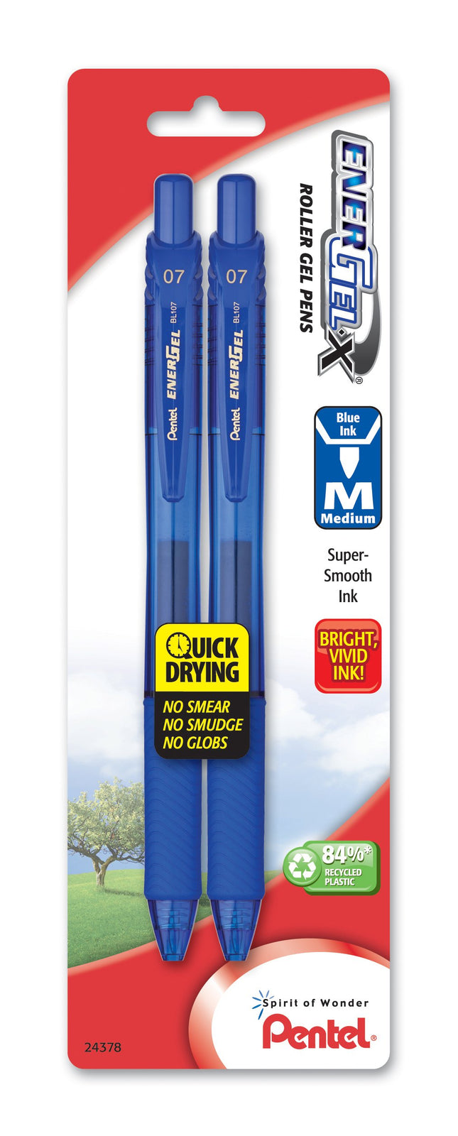 Pentel EnerGel-X Retractable Liquid Gel Pen 0.7mm,