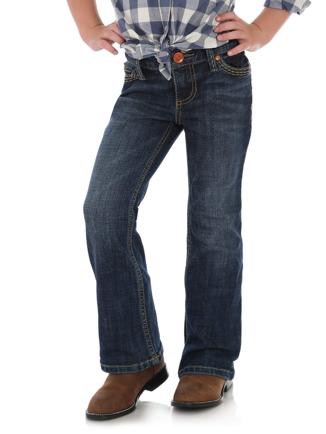Wrangler Girls' Retro Stretch Boot Cut Jean, Denve