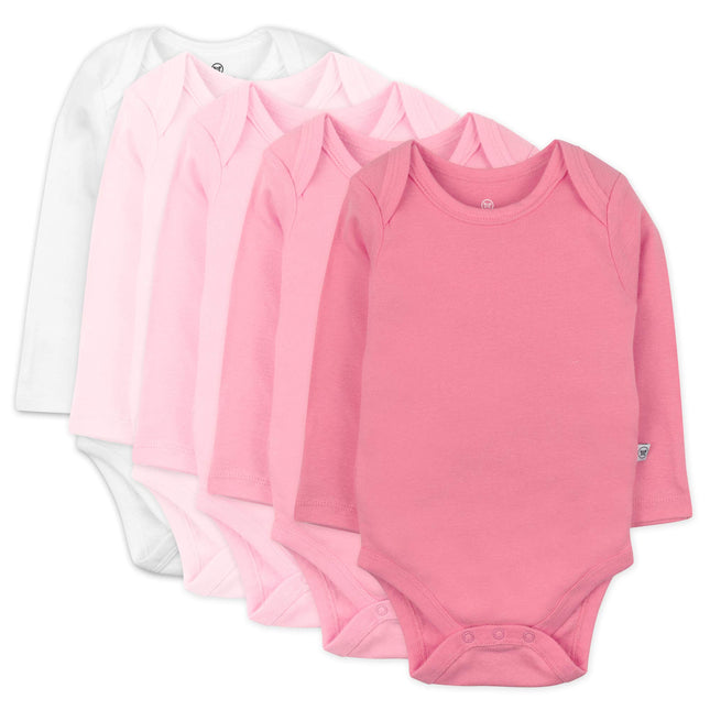HonestBaby Baby 5-Pack Organic Cotton Long Sleeve 