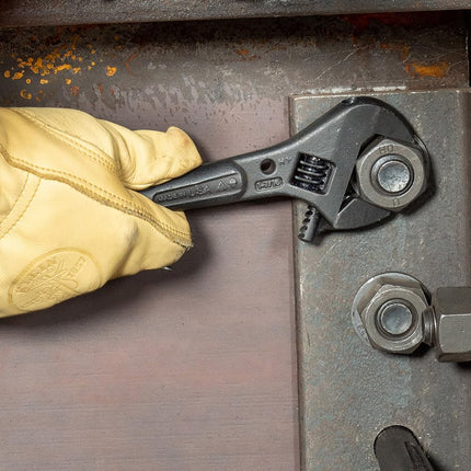 Adjustable Wrench, 10-Inch Spud Wrench for Up to 1-5/16-Inch Nuts and Bolts, with Tether Hole KLEIN TOOLS 3227