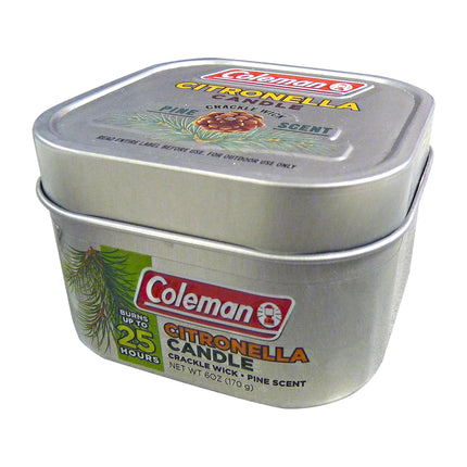 Coleman Pine Scented Citronella Candle with Wooden