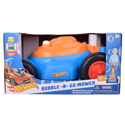 Cortacésped de burbujas Hot Wheels™ para niños pequeños, máquinas de burbujas, juguete de jardinería para interiores/exteriores, regalo de cumpleaños para niñas y niños preescolares, no requiere pilas, incluye solución de burbujas, 2+