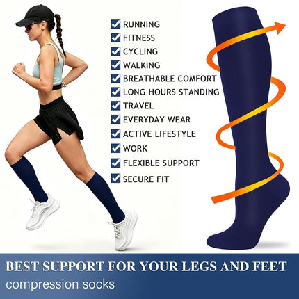 Sooverki Compression Socks for Women and Men Circulation (3/4 Pairs) is Best Support for Running Athletic Cycling Hiking