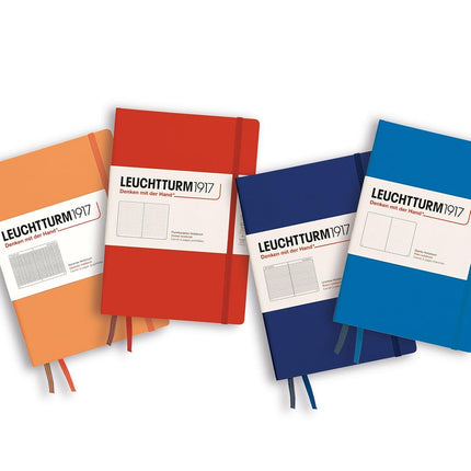 LEUCHTTURM1917 369784 Notebook Medium (A5), Hardcover, 251 Numbered Pages, Lobster, Dotted