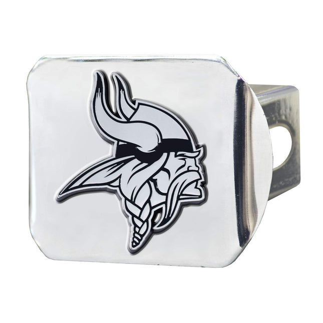 Minnesota Vikings NFL Chrome Metal Hitch Cover wit