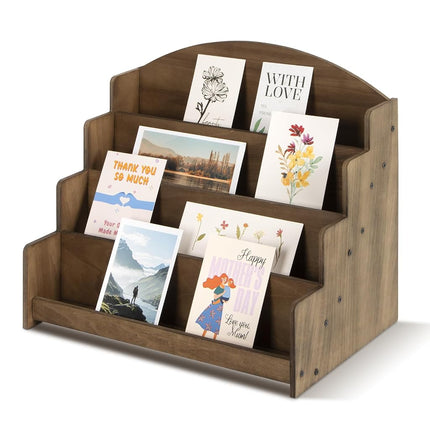 PUERSI Greeting Card Display Stand Holder - 4-Tier
