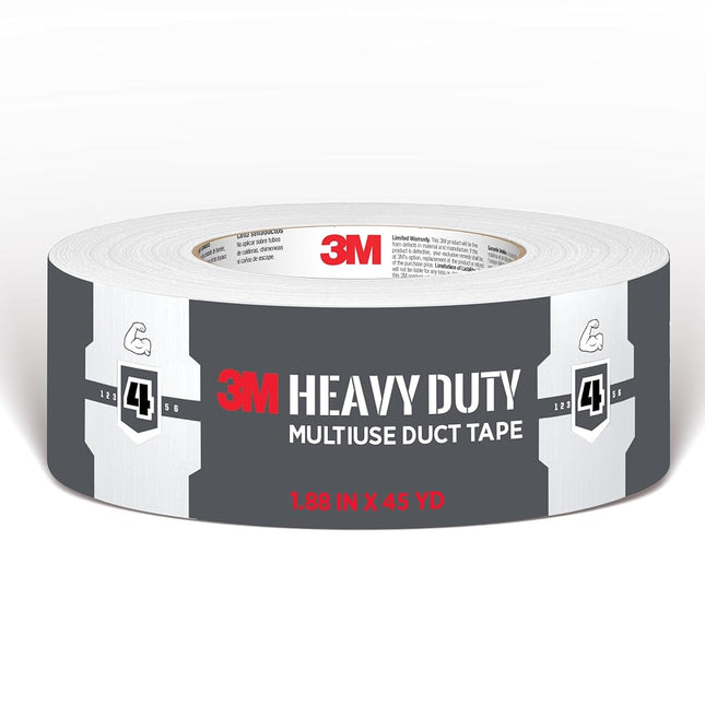 3M White Duct Tape, 1.88in x 45yd, 1 Roll, Heavy D