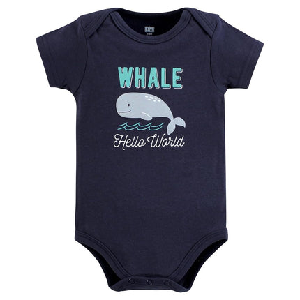 Hudson Baby Bodysuits de Algodón Unisex para Bebés, Personajes Marinos, 9-12 Meses, Personajes Marinos, 9-12 Meses
