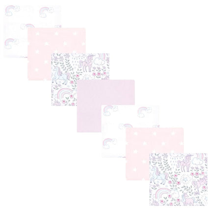Hudson Baby Unisex Baby Cotton Flannel Receiving Blankets Bundle, Dreamy Unicorn, One Size