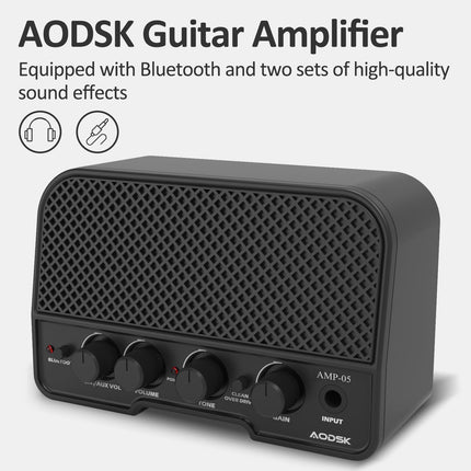 AODSK Electric Guitar with Amp Beginner Kit 39 Inch Solid Body Full Size,HSS Pick Up,All Accessories,Digital Tuner,Six Strings,Four Picks,Tremolo Bar,Strap,Gig Bag,Starter kit -Black
