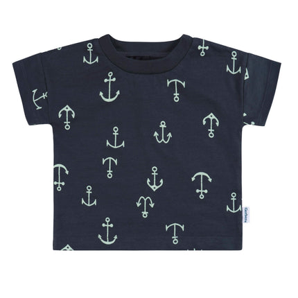 Gerber baby-boys Toddler T-shirt and Shorts Set, Anchor, 4T