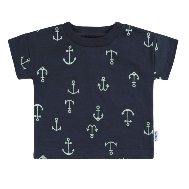 Gerber baby-boys Toddler T-shirt and Shorts Set, Anchor, 4T