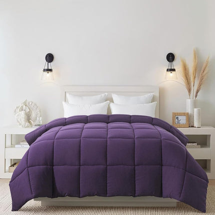 Down Alternative Comforter Purple King Size - All Season Duvet Insert