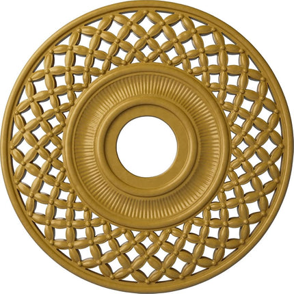 Ekena Millwork CM22RBIGS Robin Ceiling Medallion, Hand-Painted Iridescent Gold, 22 1/4" OD x 4 3/4" ID x 1 1/4" P (Fits Canopies up to 6 1/4")
