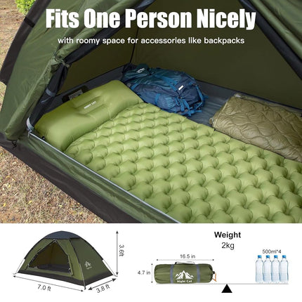 Night Cat Backpacking Tent for One 1 to 2 Persons Lightweight Waterproof Camping Hiking Tent for Adults Kids Scouts Easy Setup Single Layer