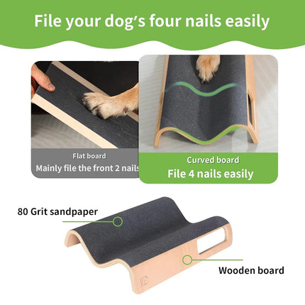 LovIntry M-Shaped Dog Scratch Pad for Nails with Treat Box, Dog Nail Scratch Board for Large Dogs, Dog Nail File Toy and Shorten Dog’s Side Nail Easier (with Treat Box, L)
