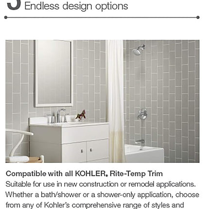 Kohler K-8304-K-NA Universal RITE-Temp PB pressure-balancing valve body and cartridge kit, 6.25 5.25 5.50