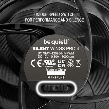 be quiet! Silent Wings Pro 4 120mm PWM PC Case Fan, Fluid-Dynamic Bearing