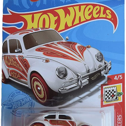 DieCast Hotwheels Volkswagen Beetle, Holiday Racers 45 [White] 96250