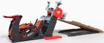 Monster Jam - Coffret de jeu 1:64 - Camion Dragonoid, figurine de pilote, décalcomanies - Vert - Enfant - Monster Truck