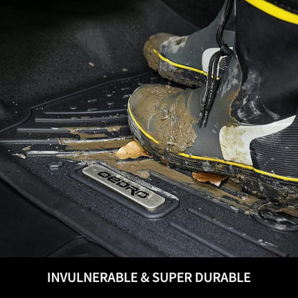OEDRO Floor Mats Compatible for 2013-2018 Toyota RAV4 Standard Models, Unique Black TPE All-Weather Guard Includes 1st and 2nd Row: Front, Rear, Full Set Liners(Standard Models Only)