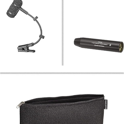 Microphone à condensateur cardioïde à pince pour instrument Audio-Technica PRO35 Noir