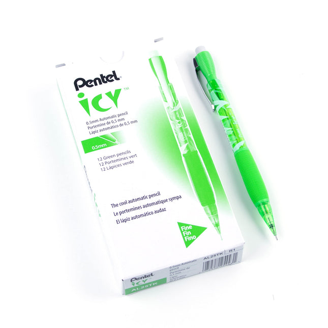 Pentel ICY Mechanical Pencil, 0.5mm, Tinted Lime G
