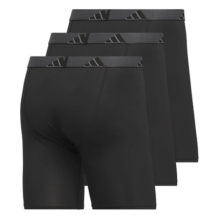 adidas Men's Microfiber Boxer Briefs Underwear Multipack – Athletic, Moisture Wicking, Stretch Fit & Tagless, Black/Onix Grey/Black/M, 4XL