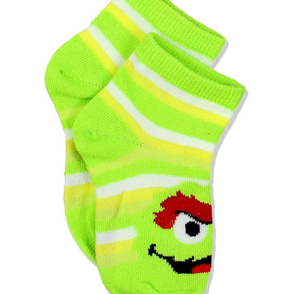 Chaussettes courtes Sesame Street pour enfants, lot de 6 paires, multicolore, garçons 4-6 ans (pointure 23-27)