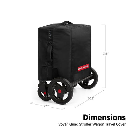 Radio Flyer Voya Stroller Wagon Accessory, Travel Cover, Stroller Wagon Travel Bag for 4 Seater Low Sides Radio Flyer Voya