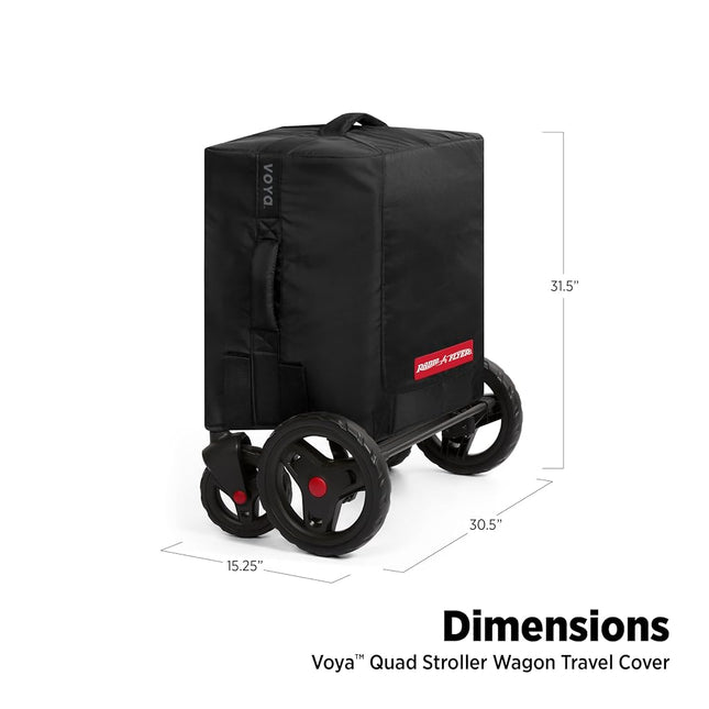 Radio Flyer Voya Stroller Wagon Accessory, Travel Cover, Stroller Wagon Travel Bag for 4 Seater Low Sides Radio Flyer Voya